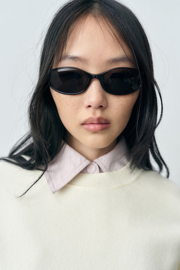 Pull col rond Blanc - MANGO