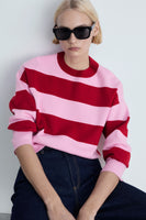 Pull col rond Rouge - MANGO