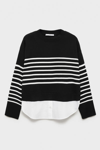 Pull col rond Noir - MANGO