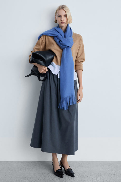 Pull col rond Brun - MANGO