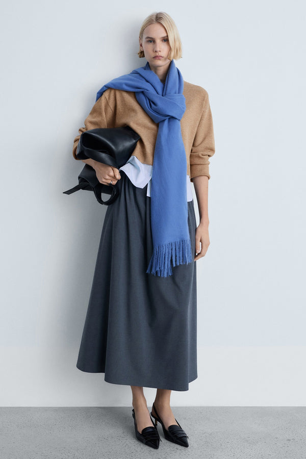 Pull col rond Brun - MANGO
