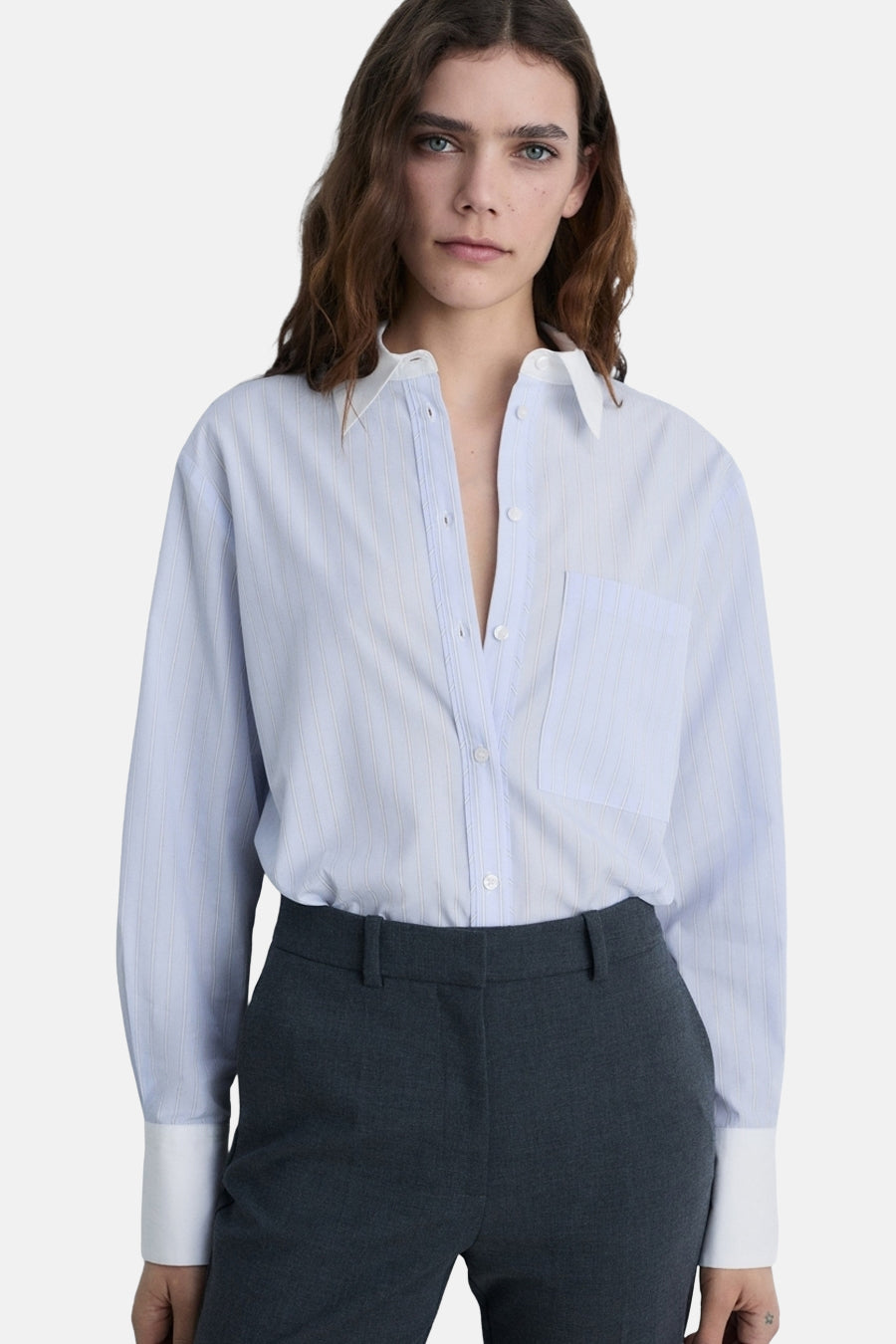 Chemisier (manches longues) Bleu - MANGO