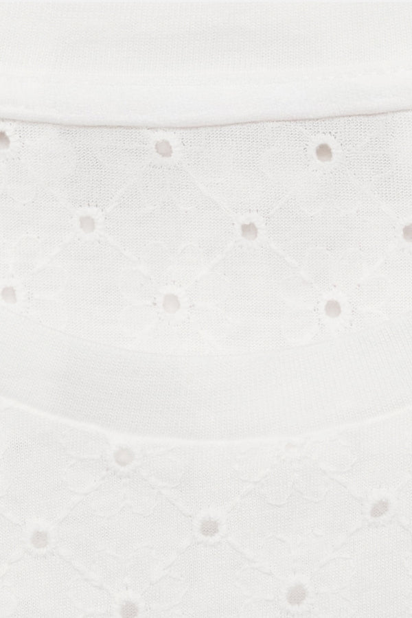 Top uni manches courtes Blanc - MANGO