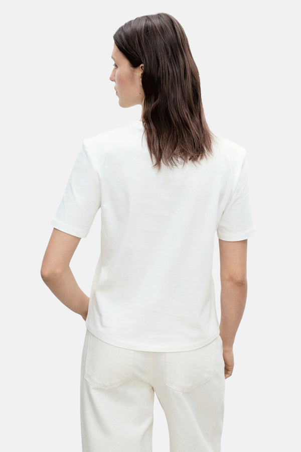 Top uni manches courtes Blanc - MANGO