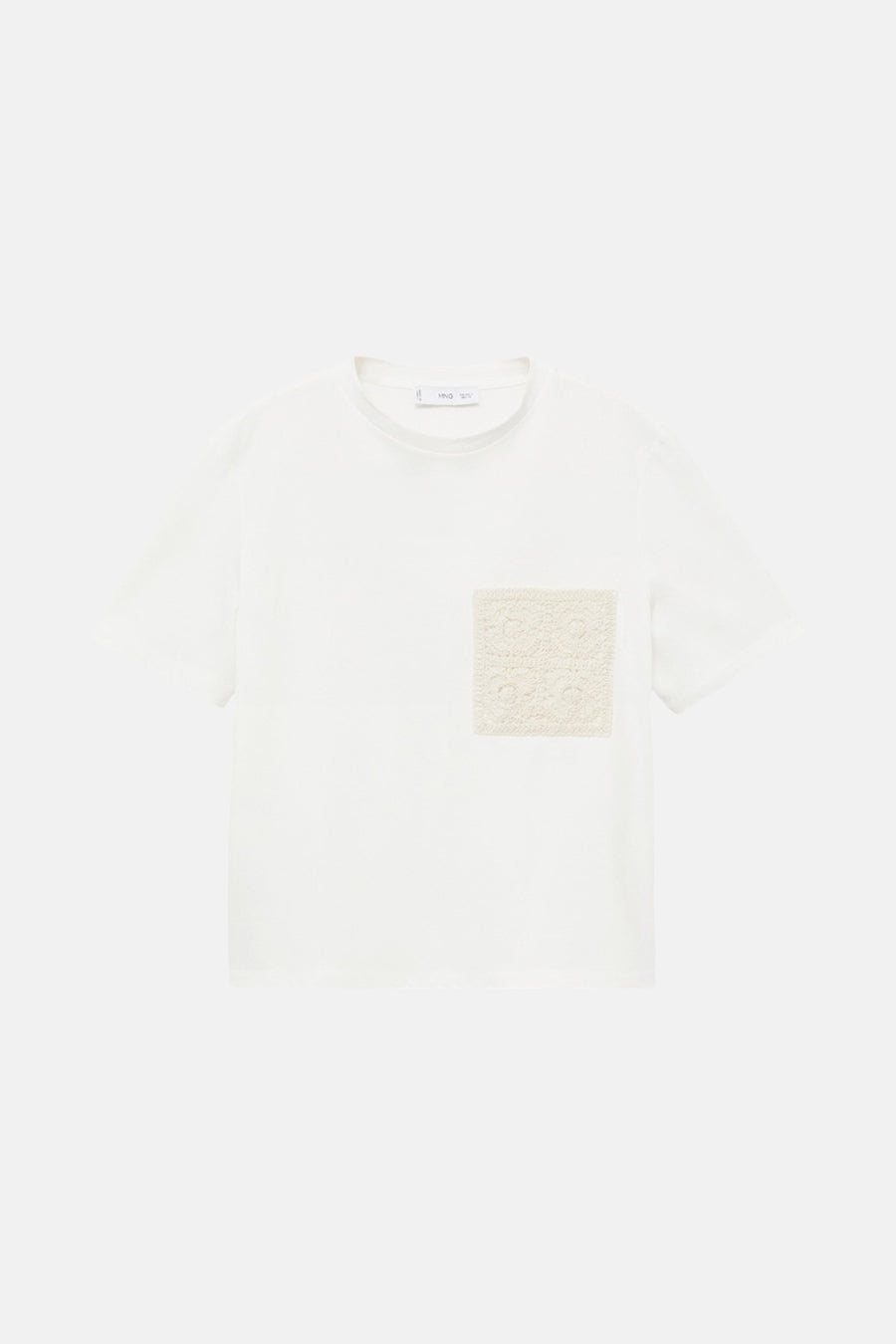 Top uni manches courtes Blanc - MANGO
