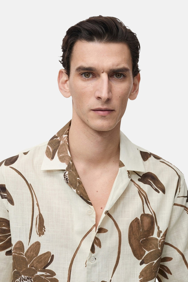 Chemise (manches courtes) Brun - MANGO