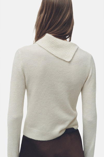 Pull col montant Blanc - MANGO