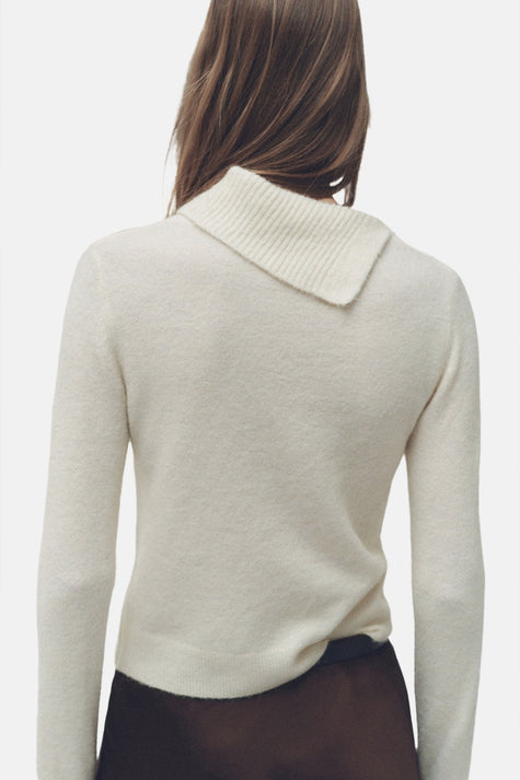 Pull col montant Blanc - MANGO