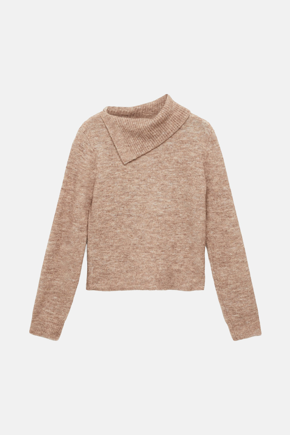 Trui met rolkraag Beige - MANGO