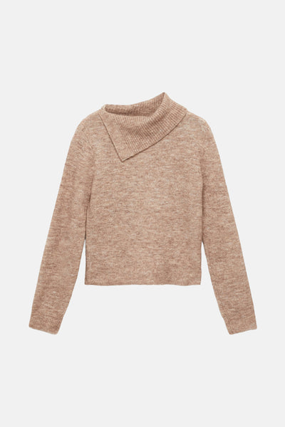 Trui met rolkraag Beige - MANGO
