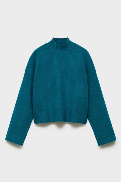 Pull col rond Vert - MANGO