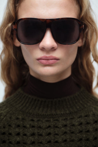 Pull col rond brun - MANGO - MANGO - 7