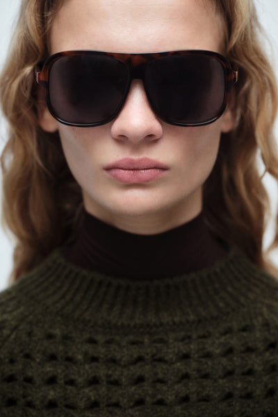 Pull col rond Brun - MANGO