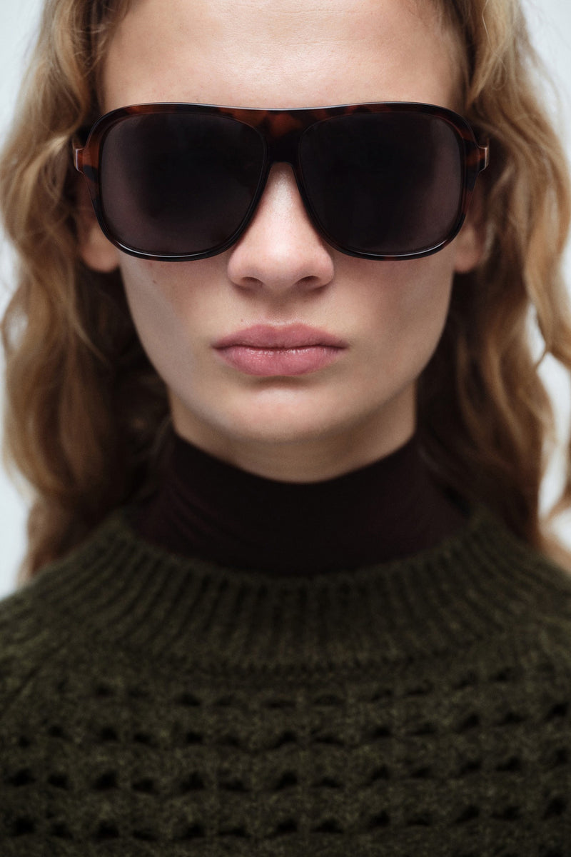 Pull col rond brun - MANGO - MANGO - 4