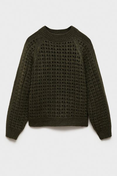Pull col rond Brun - MANGO