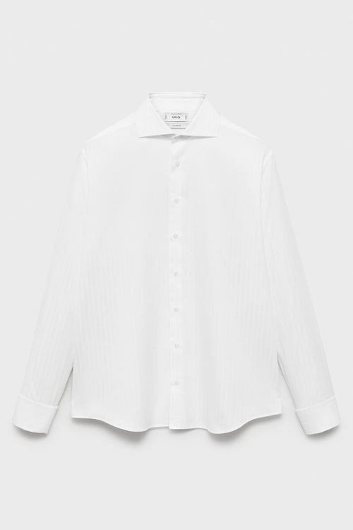 Chemise à manches longues - blanc