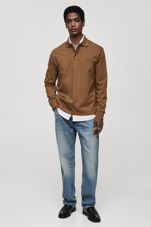 Sweater met ronde hals Bruin - MANGO