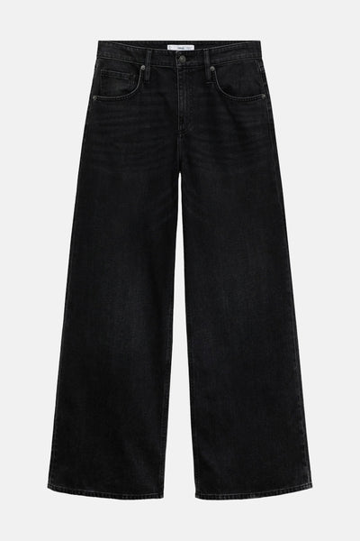 Jeans wide DARK GREY DENIM - MANGO