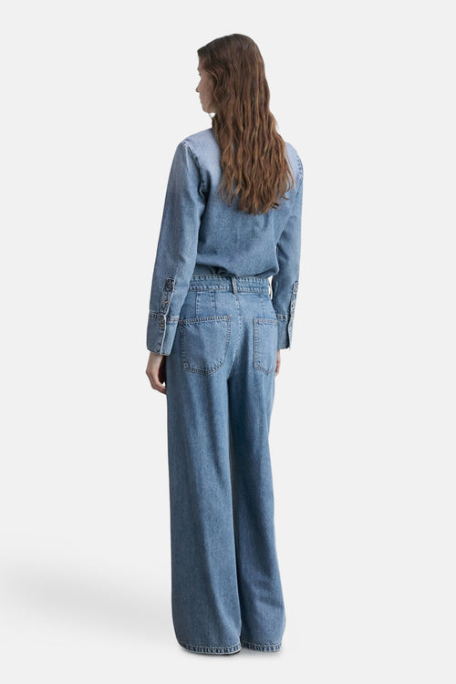 Jean large LIGHT BLUE DENIM - MANGO