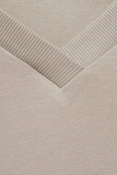 Top uni manches courtes Brun - MANGO