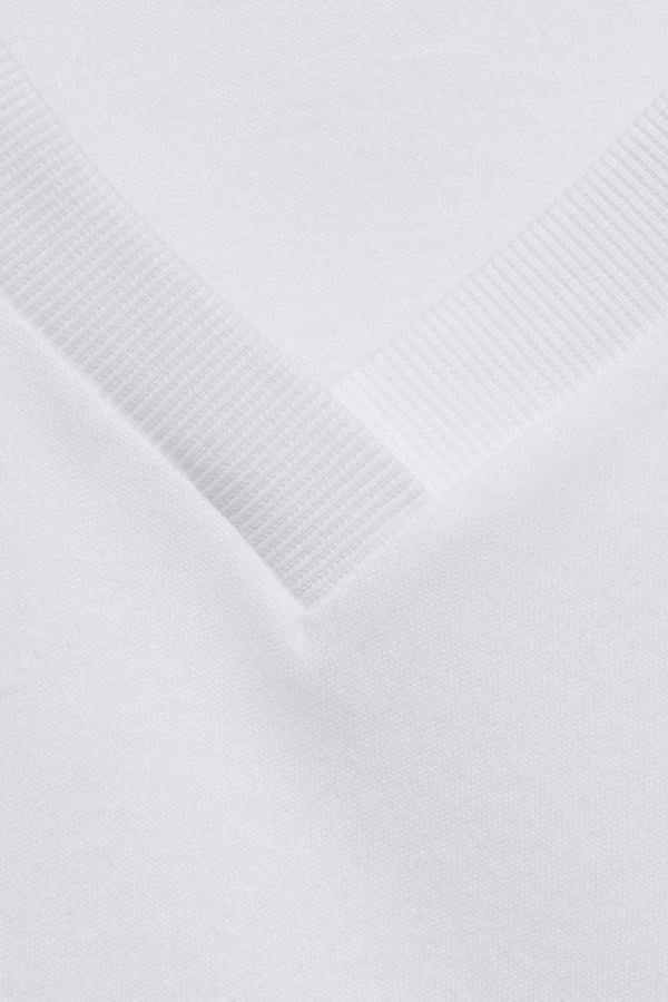 Top uni manches courtes Blanc - MANGO