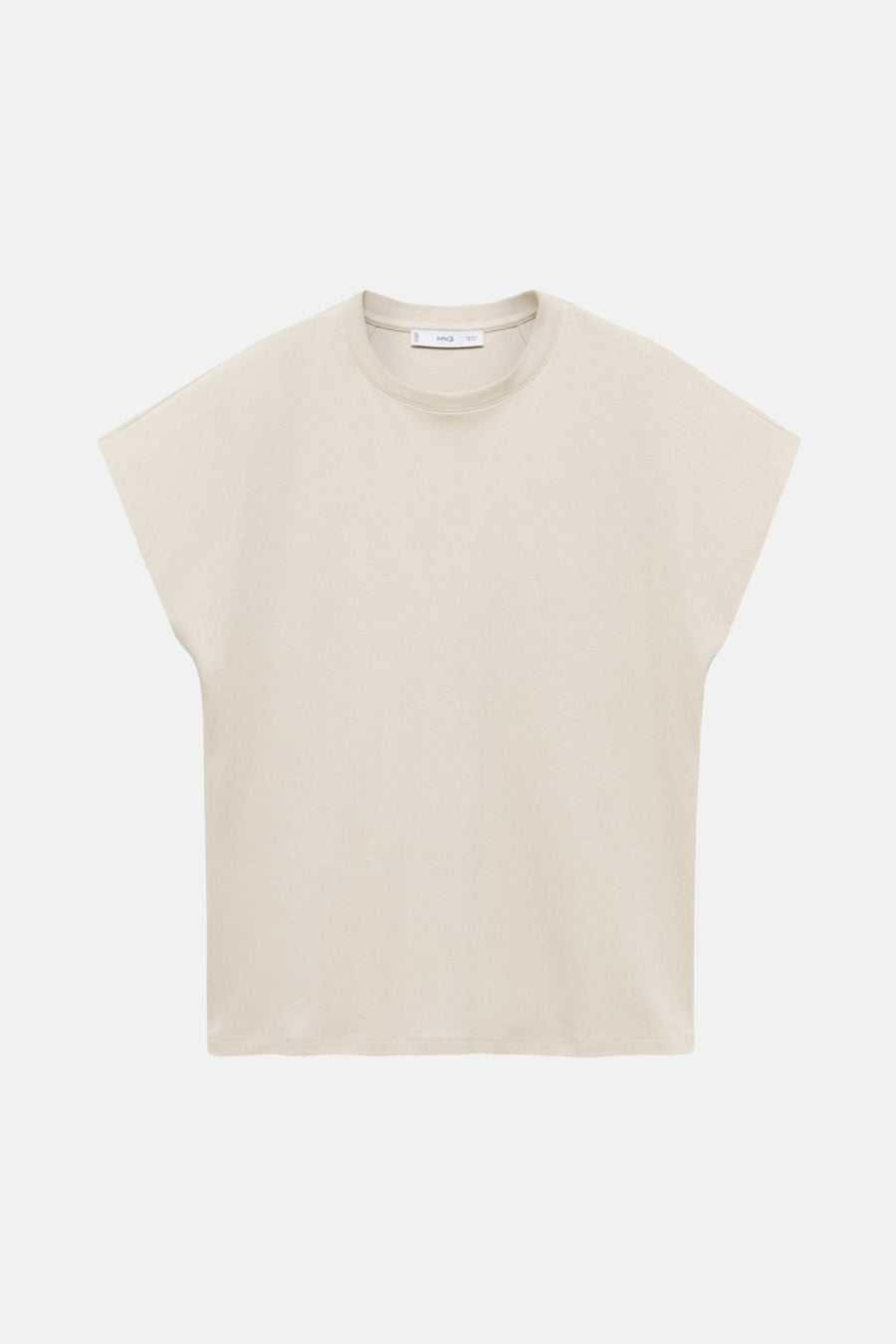Top uni manches courtes Blanc - MANGO