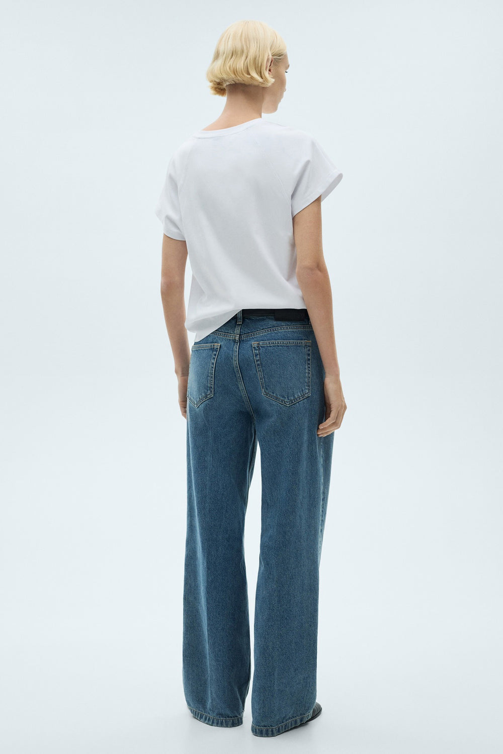 Top uni manches courtes Blanc - MANGO