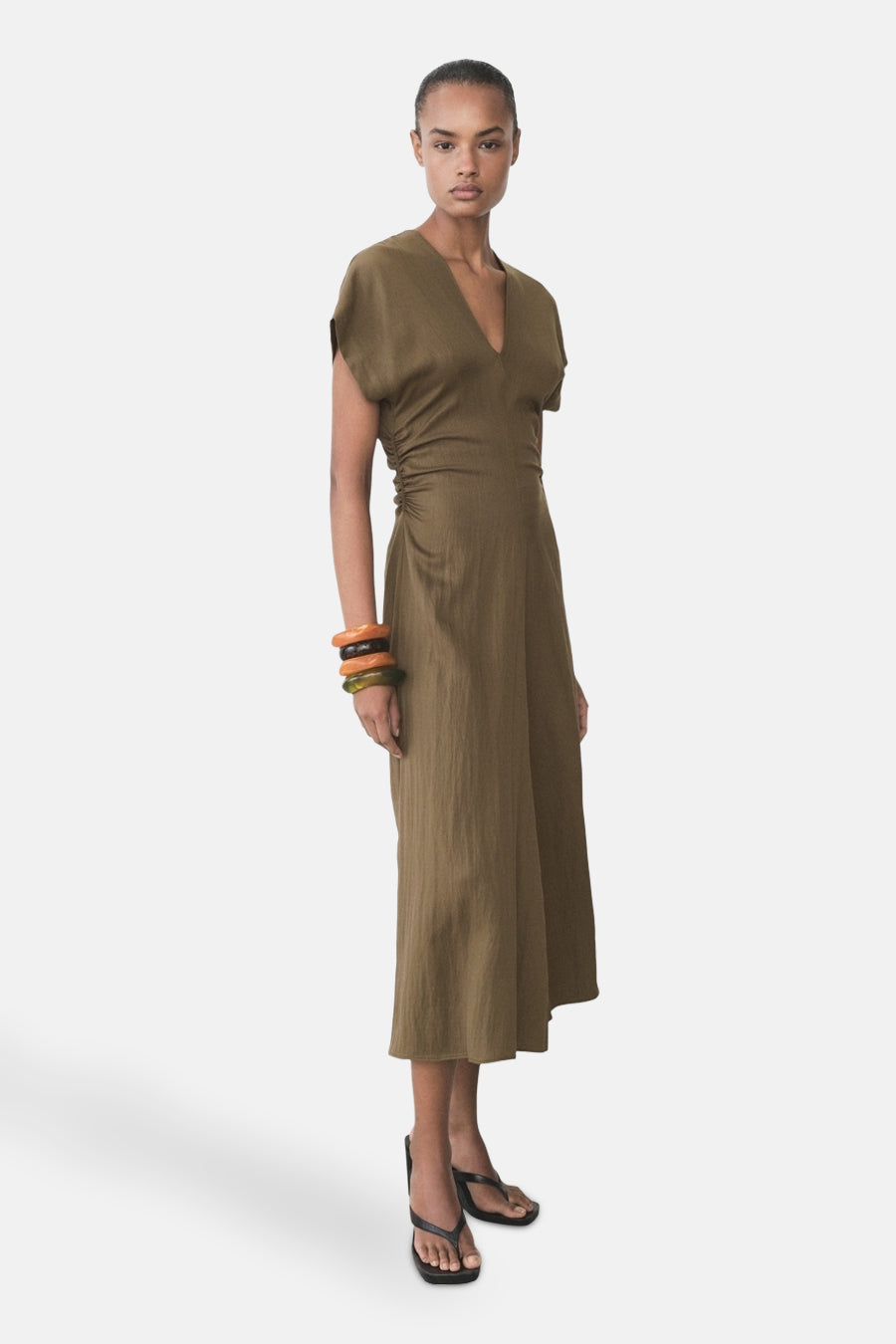 Robe  Brun - MANGO