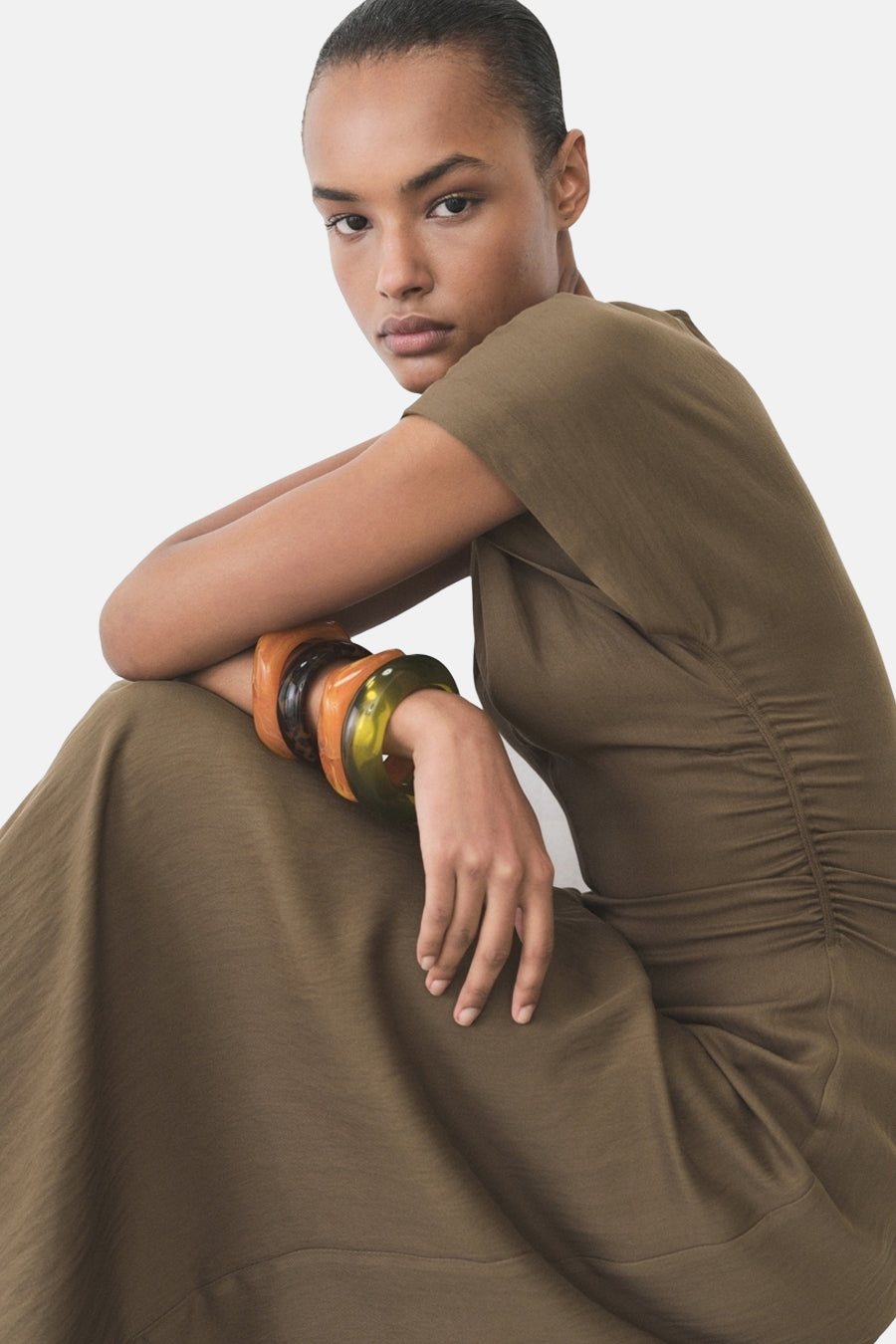 Robe  Brun - MANGO