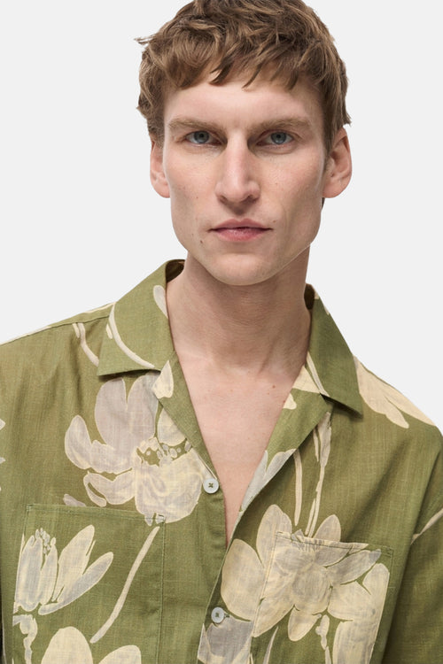 Chemise (manches courtes) Vert - MANGO