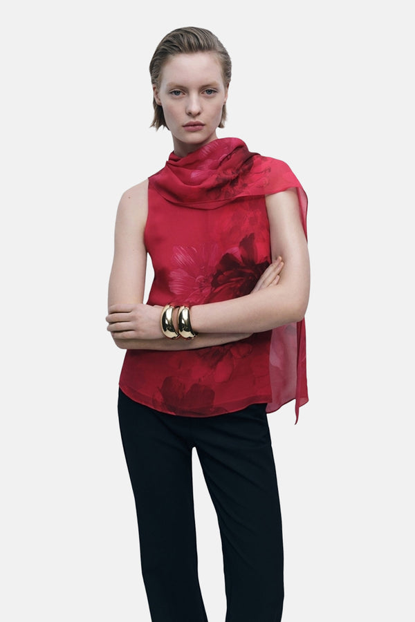 Chemisier (sans manches) Rouge - MANGO
