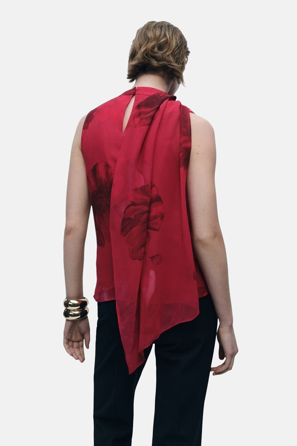 Chemisier (sans manches) Rouge - MANGO