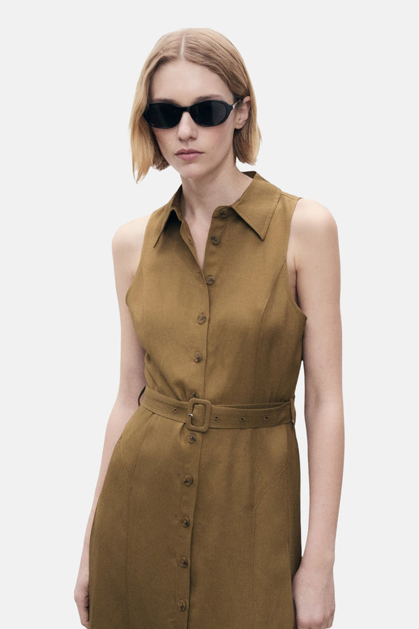 Robe  Brun - MANGO
