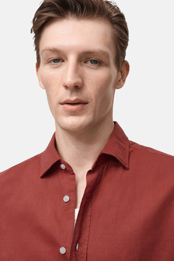 Chemise (manches longues) Rouge - MANGO