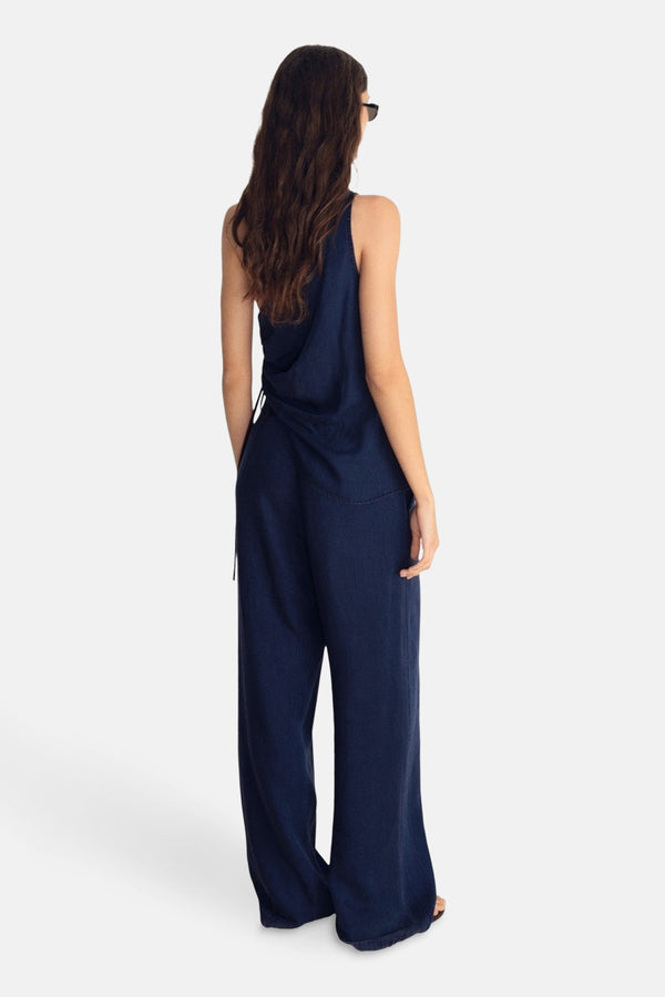 Pantalon DARK BLUE DENIM - MANGO