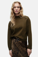 Pull col rond Brun - MANGO