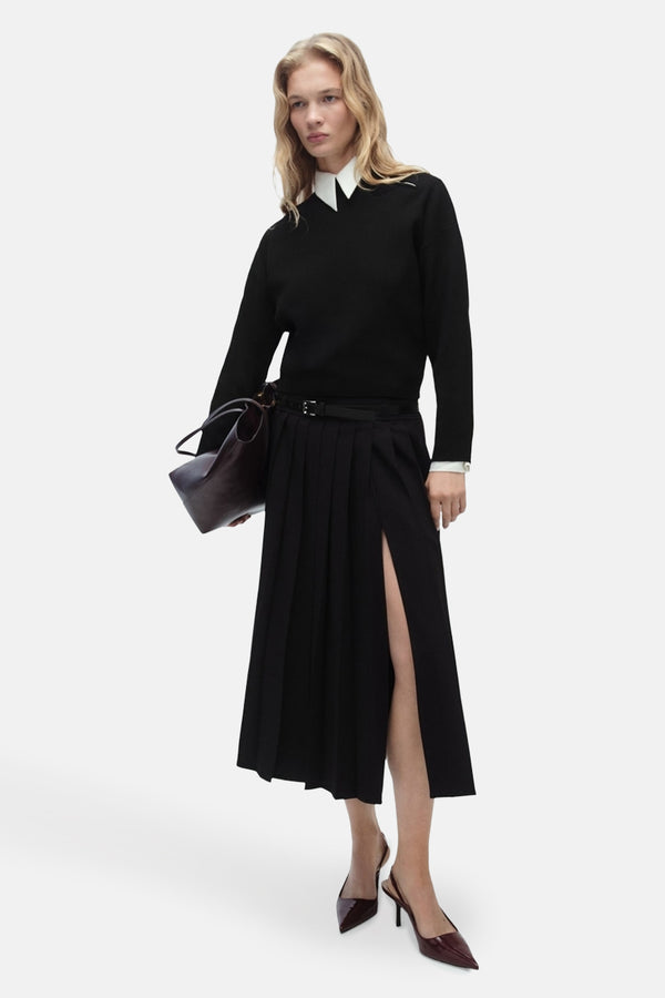 Pull col rond Noir - MANGO