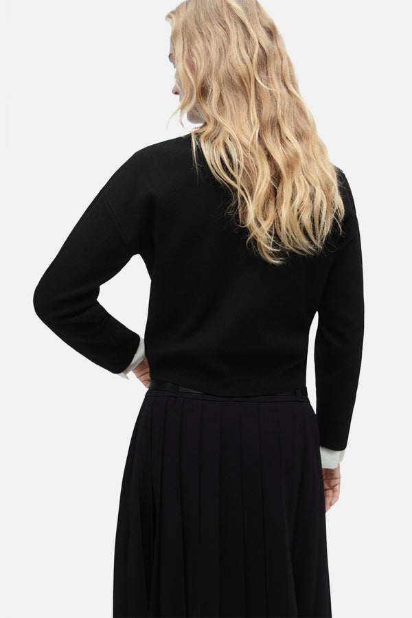 Pull col rond Noir - MANGO