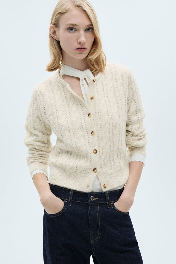 Cardigan Wit - MANGO