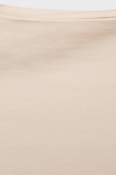 Top uni manches longues Beige - MANGO