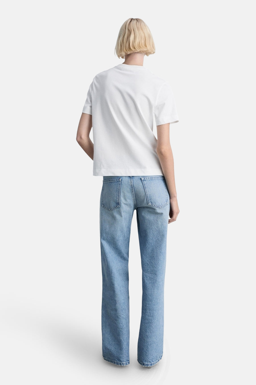 Top uni manches courtes Blanc - MANGO