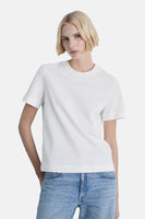 Top uni manches courtes Blanc - MANGO