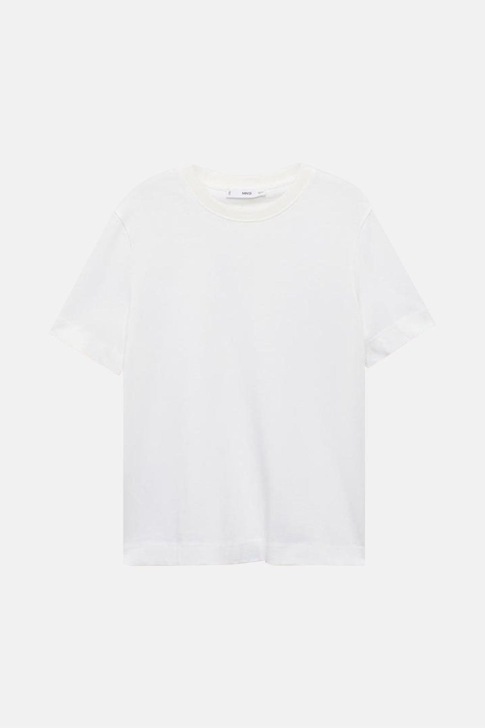 Top uni manches courtes Blanc - MANGO