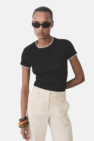 Top (korte mouwen) Zwart - MANGO