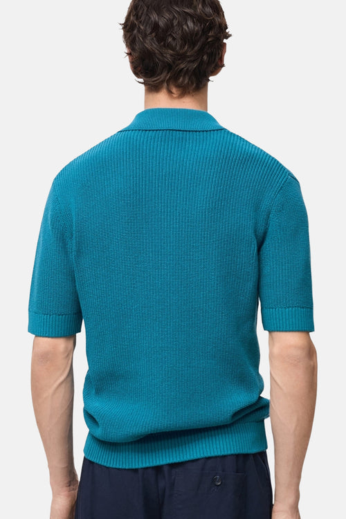 Heren tops polo korte mouw Bleu - MANGO