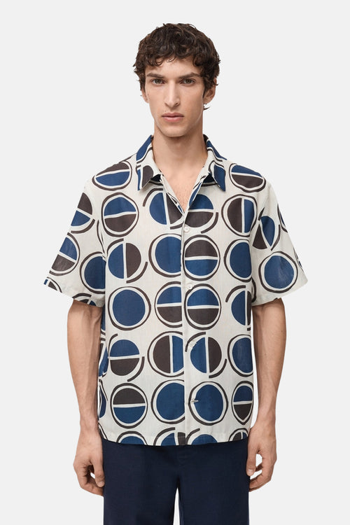 Chemise (manches courtes) Bleu - MANGO