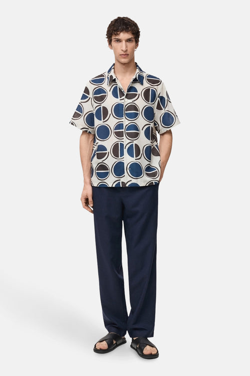 Chemise (manches courtes) Bleu - MANGO