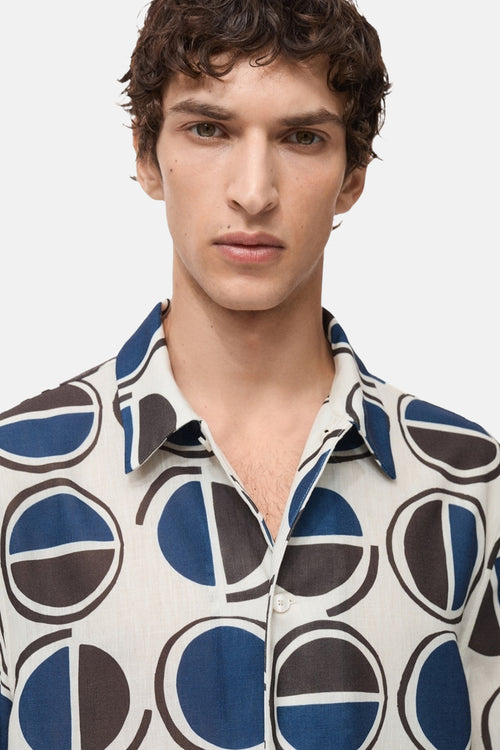 Chemise (manches courtes) Bleu - MANGO