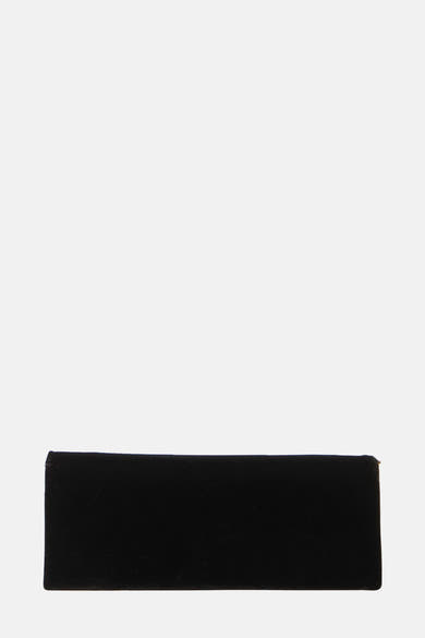 Sac à bandoulière noir de MANGO, en velours uni.