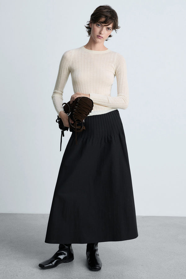 Pull col rond Blanc - MANGO
